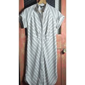 Lauren Ralph Lauren Dress Short Sleeve Geometric Line Design Womens Sz 4